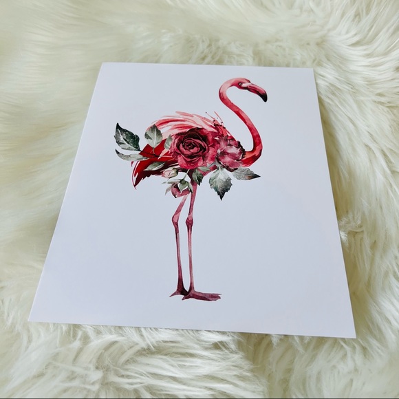 Watercolor Tropical Flamingo Wall Art Poster Print UNFRAMED - Picture 14 of 17